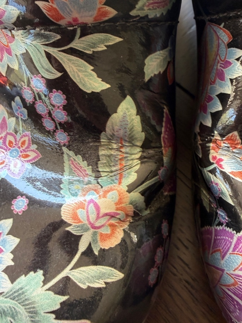 DANSKO XP 2.0 Paisley Floral Patent Black Slip-On Clogs Size 36 5.5 6 - Picture 5 of 6